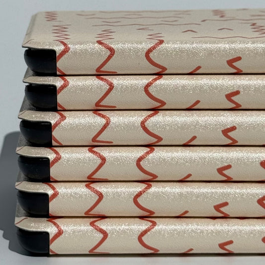 Between The Lines oatmeal squiggle Kindle case with soft interior