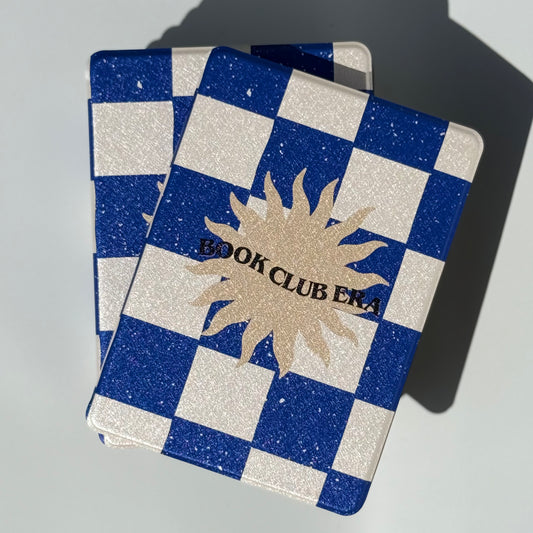 Book club era kindle case in blue colour and hand strap for convenience