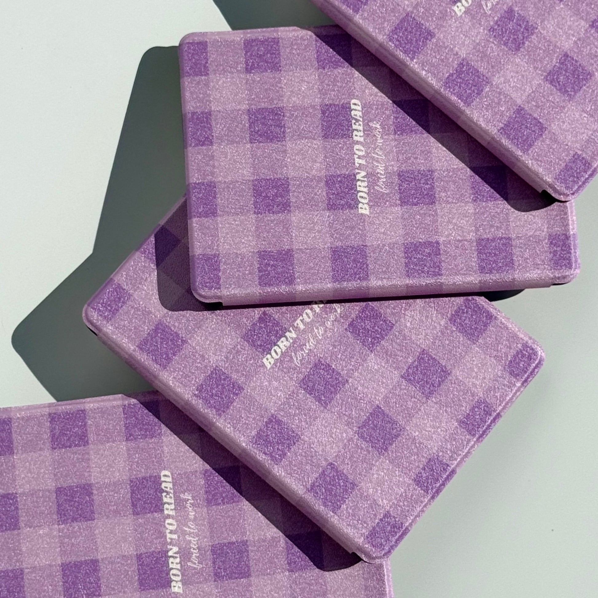 Purple cute kindle case with hand strap and magnetic function