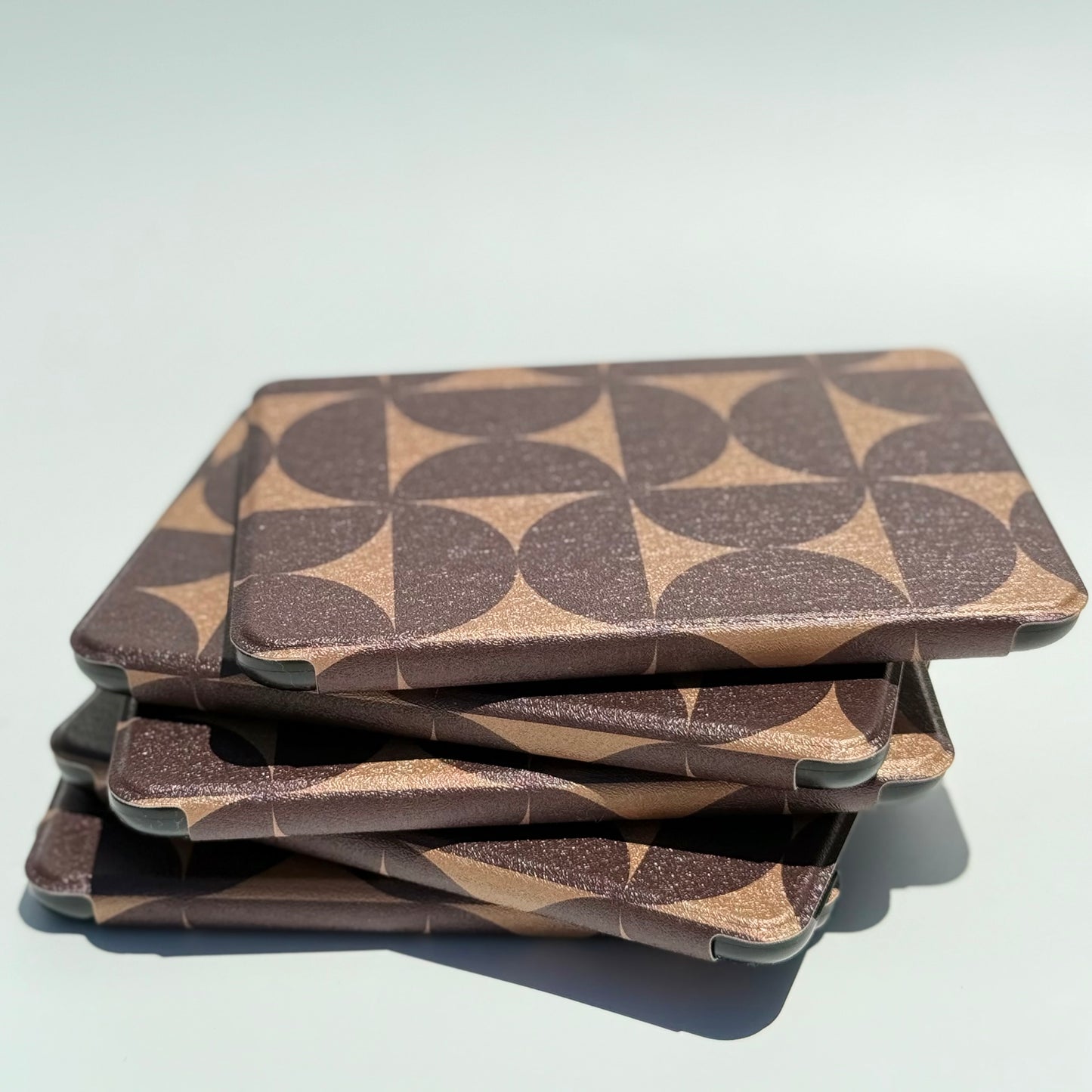 Eco-friendly brown Kindle cover with soft microfiber lining