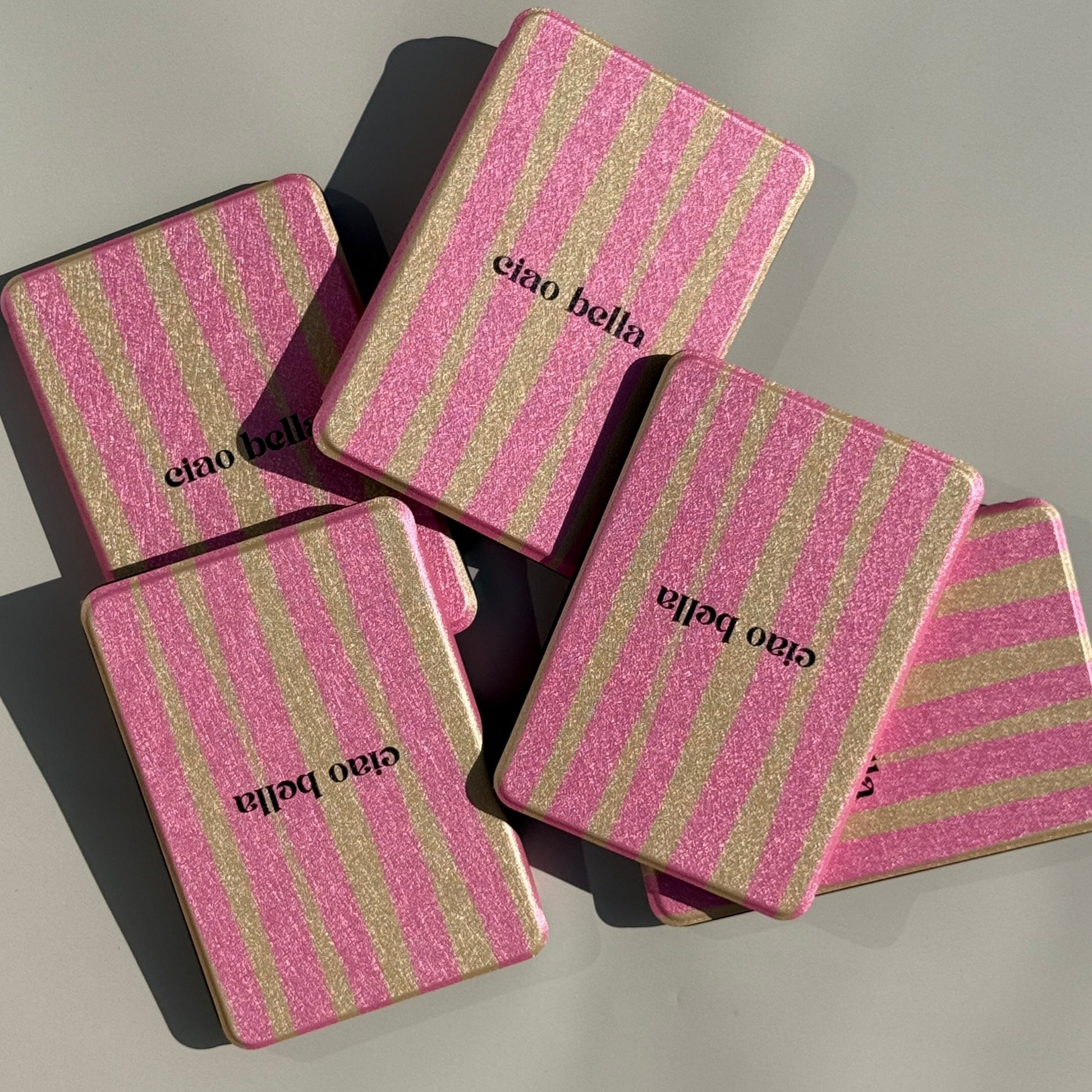 Magnetic pink Kindle cover with protective hard shell