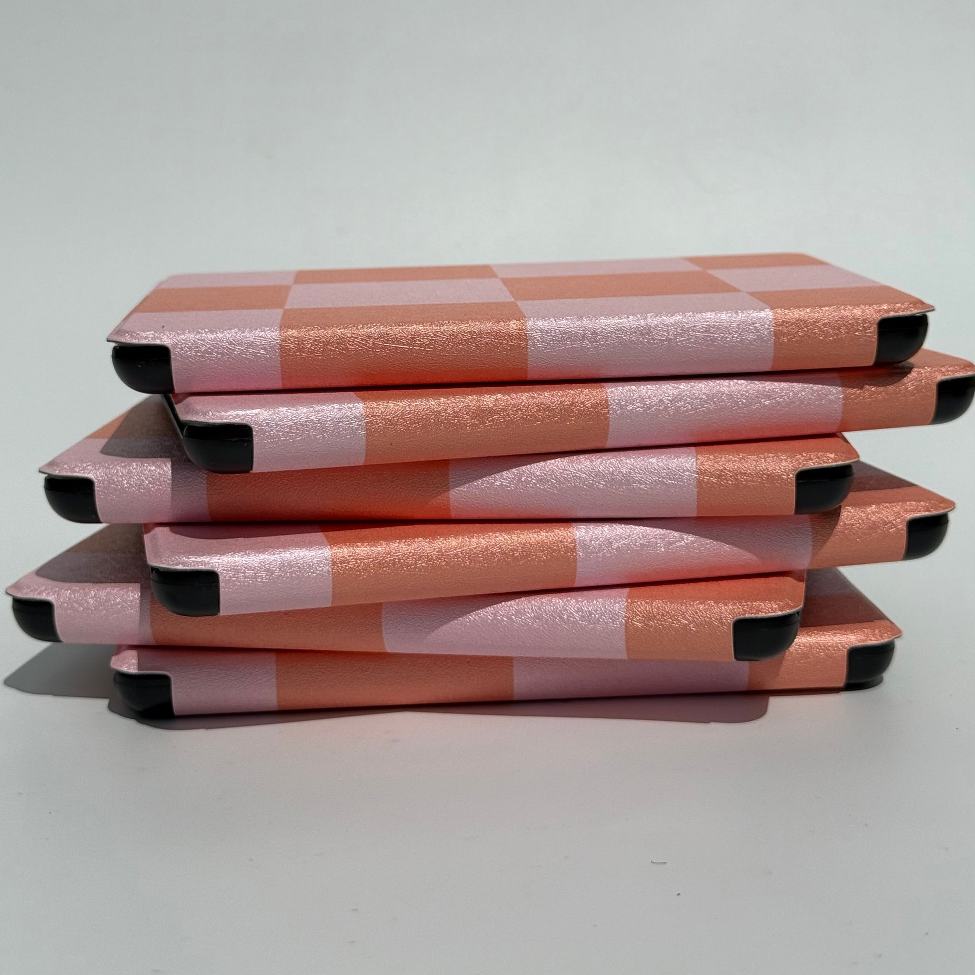 Cute checkered kindle case with orange and pink detail