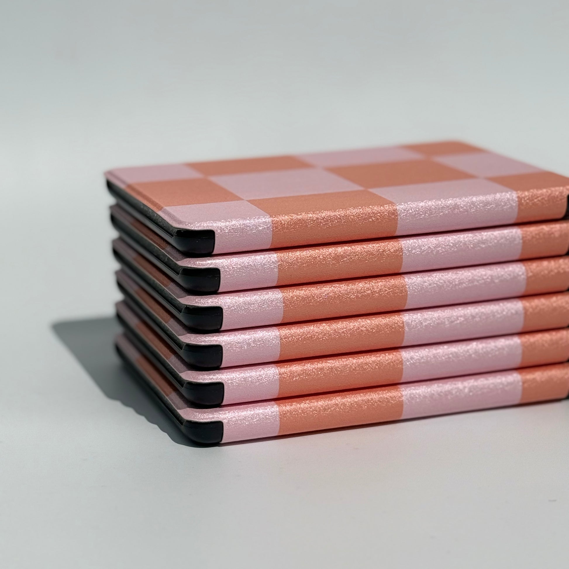 Pink kindle case with durable cover and check pattern