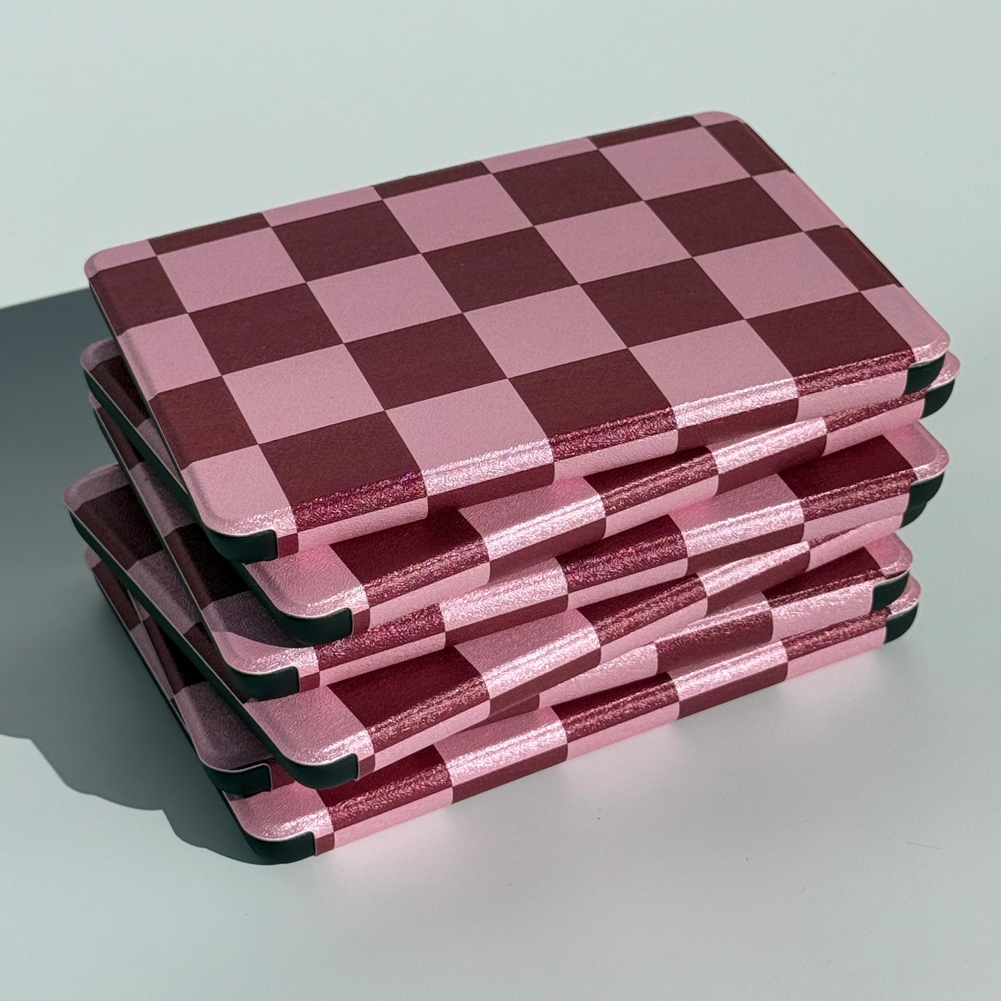 Pink check kindle cover with magnetic function for reading
