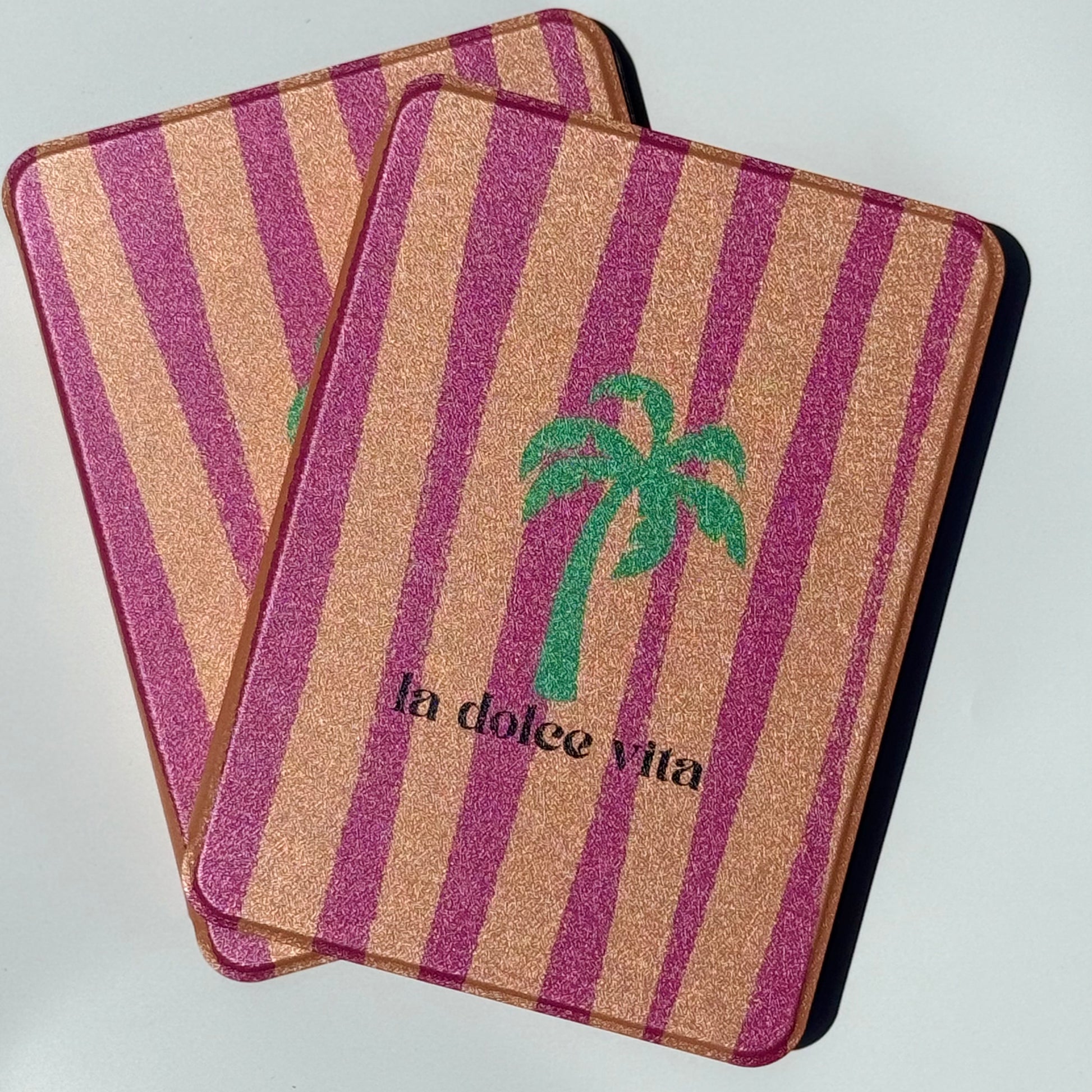 La dolce vita summer kindle case with pink stripe
