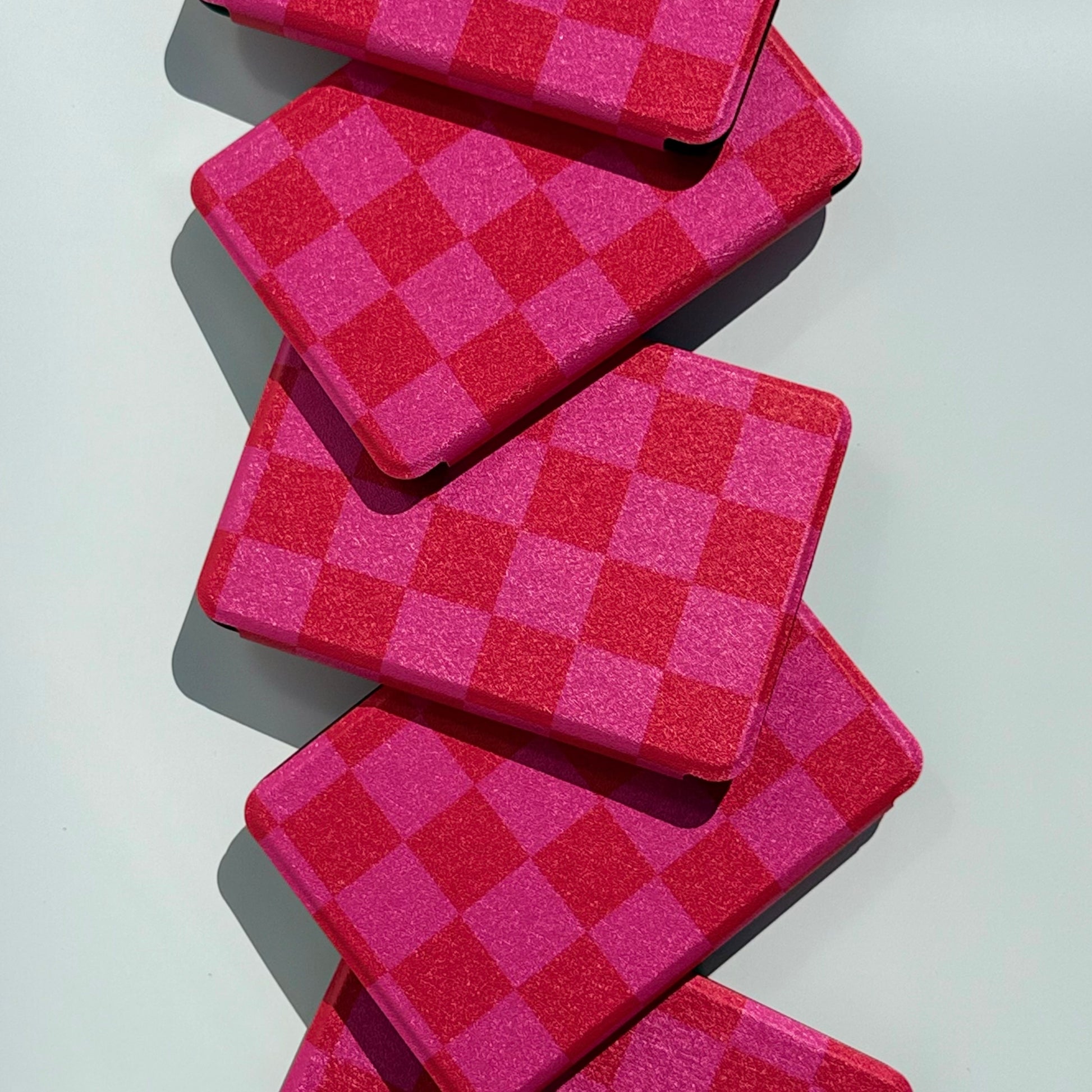 RED AND PINK cute kindle case with handstrap