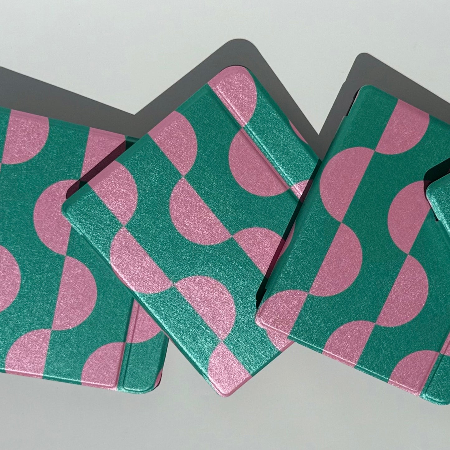 kobo case in Australia with pink crescent pattern and durable design