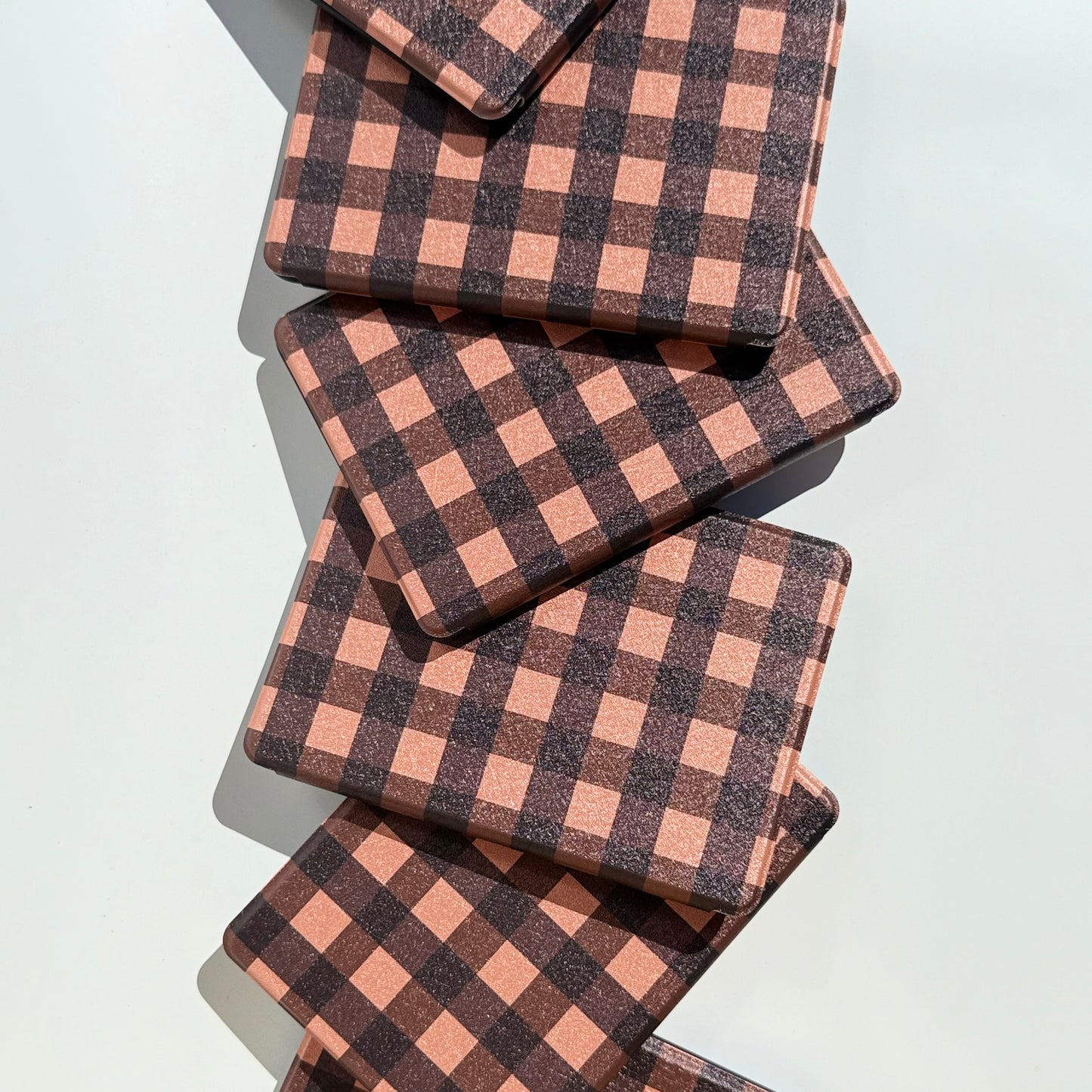Brown kindle case flat lay