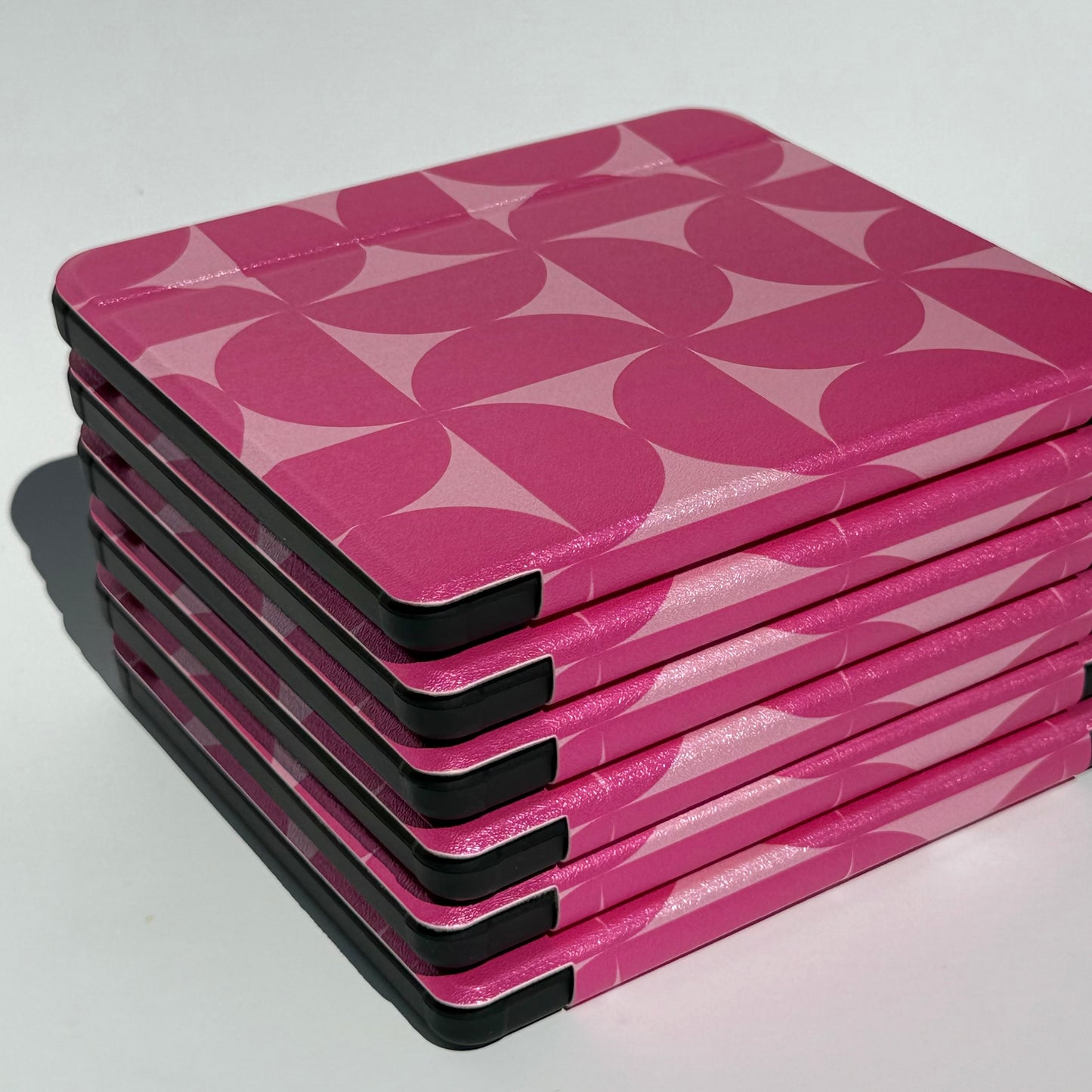 pink kobo libra cases with hand strap and magnet