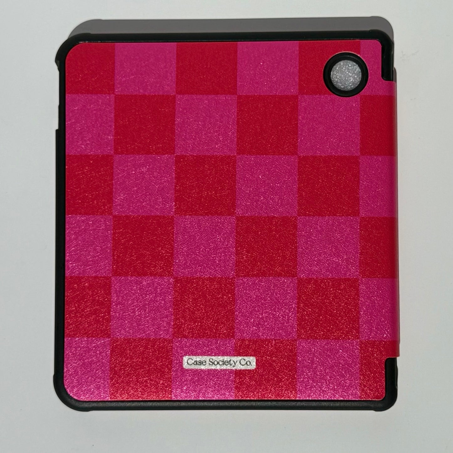 pink stylish case for kobo libra e-reader with hand strap