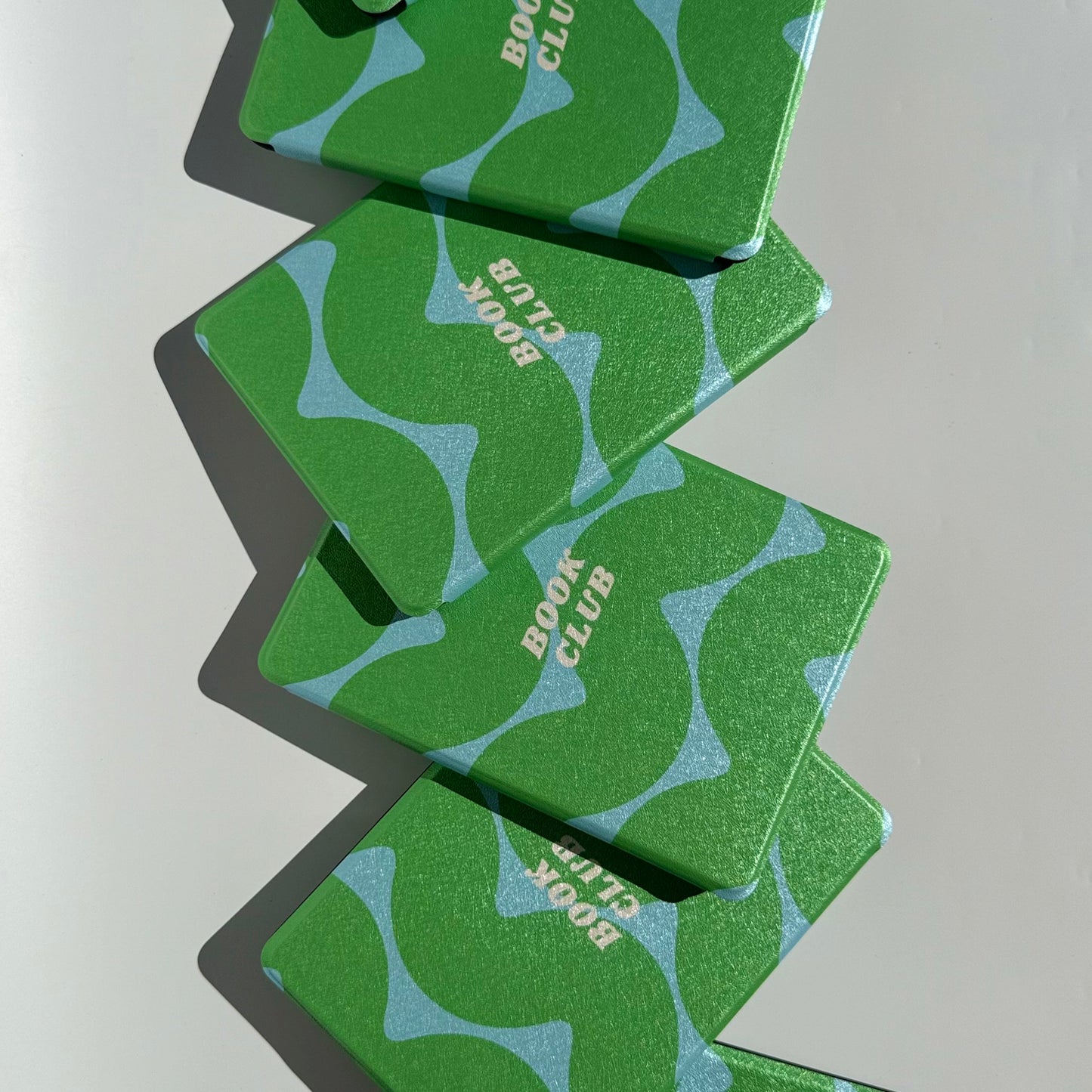 Cute book club kindle cover with hand strap for comfort reading