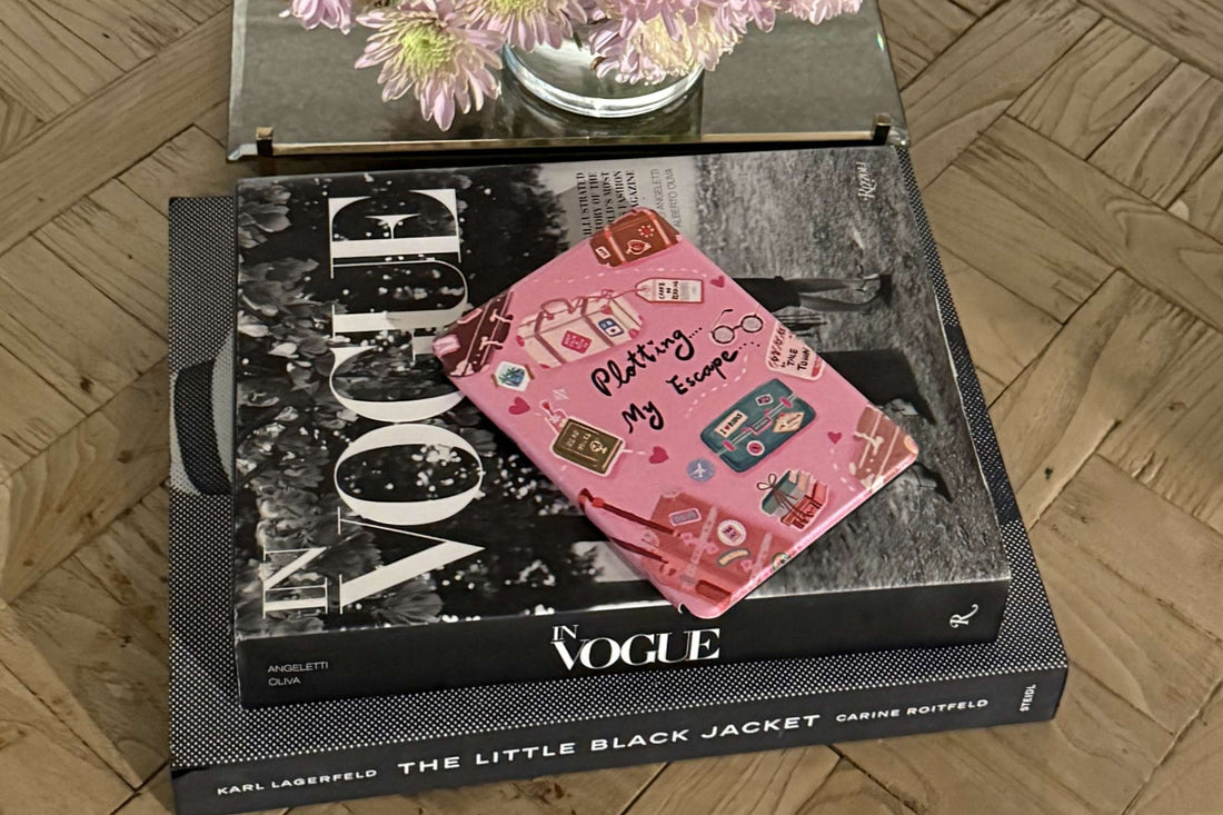 Kindle case by Case Society Co in a cosy winter reading nook Australia