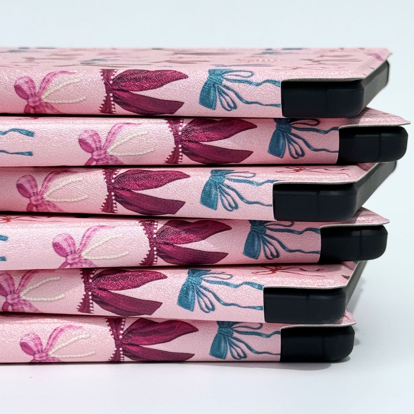 Coquette style bow patterned Kobo Libra folio case stylish reader accessory