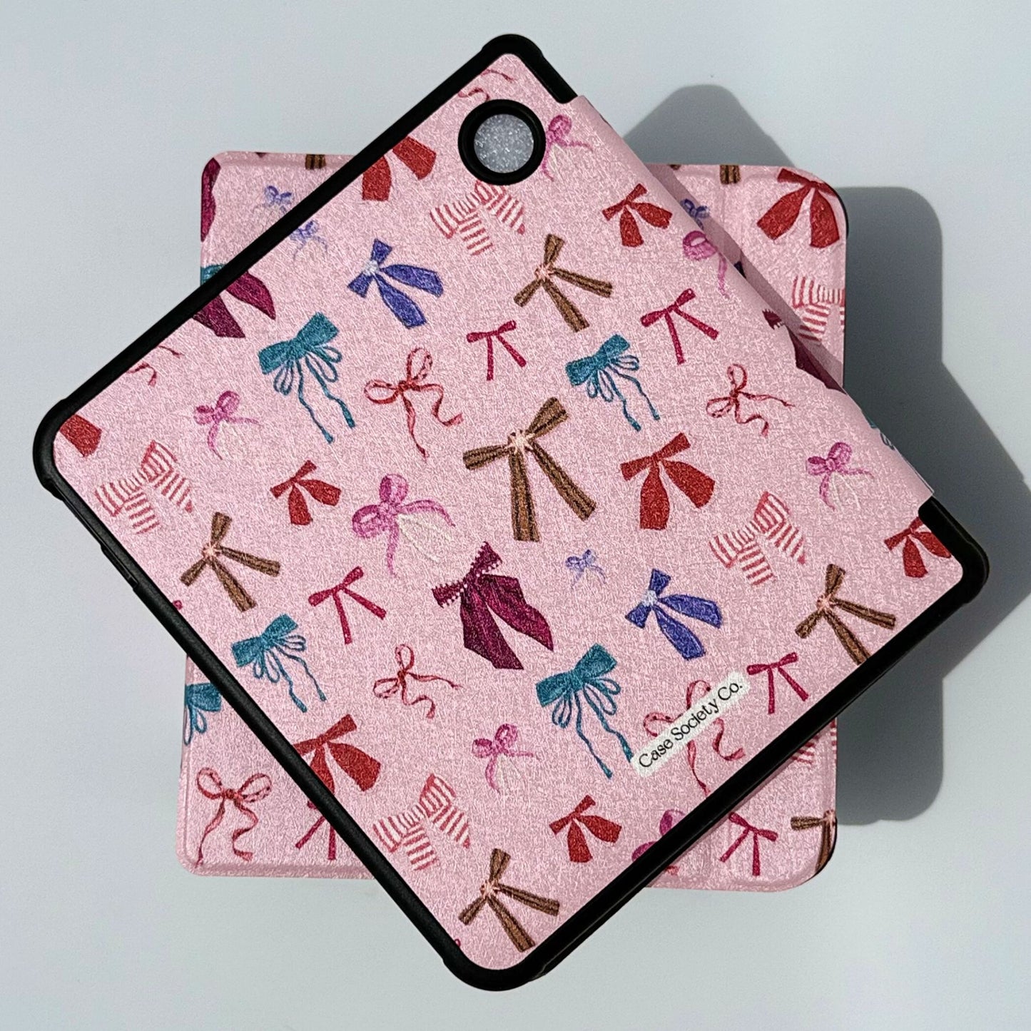 Bound in Bows Kobo Libra case pink coquette bow aesthetic folio ebook reader cover