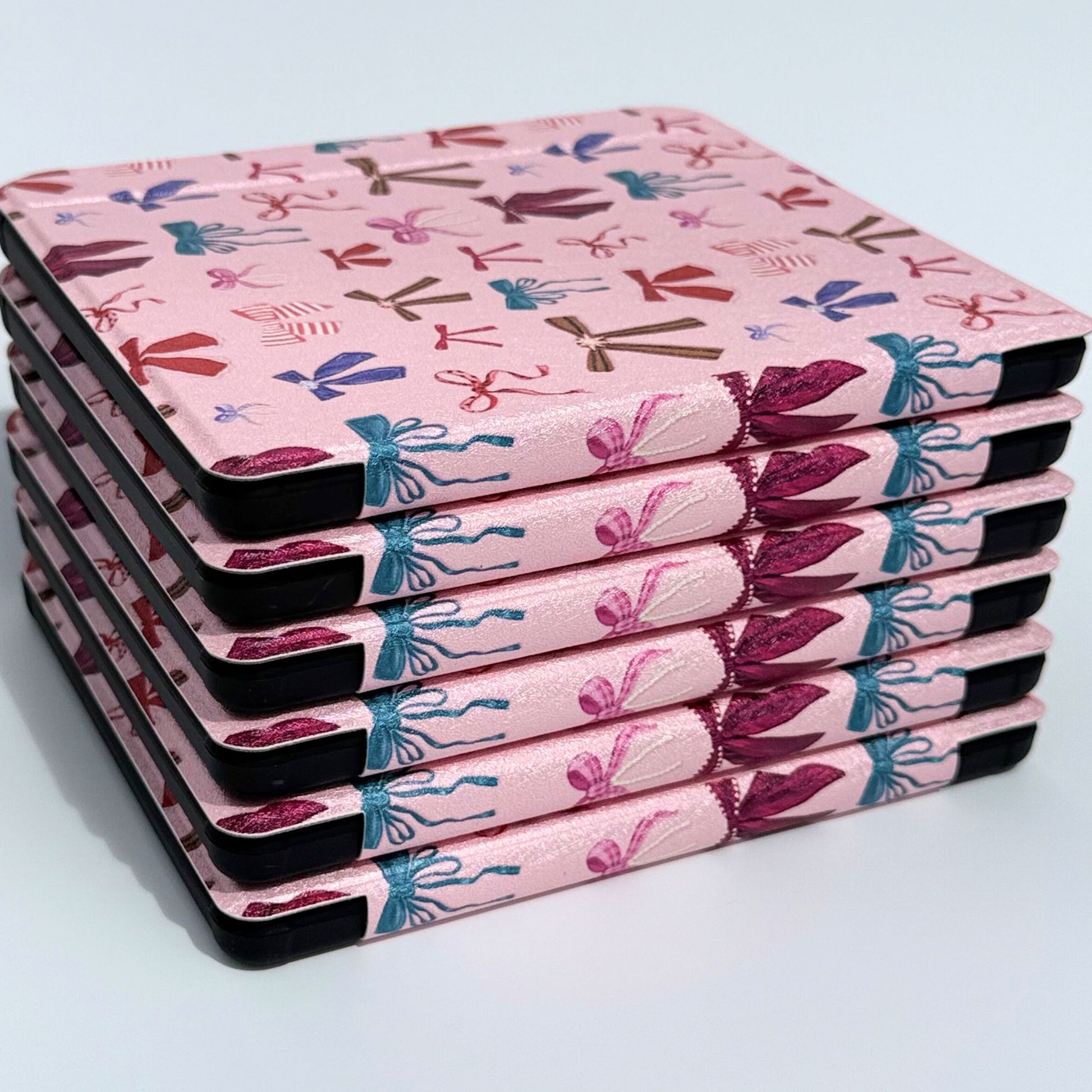 Protective folio Kobo Libra case feminine bow print reader cover