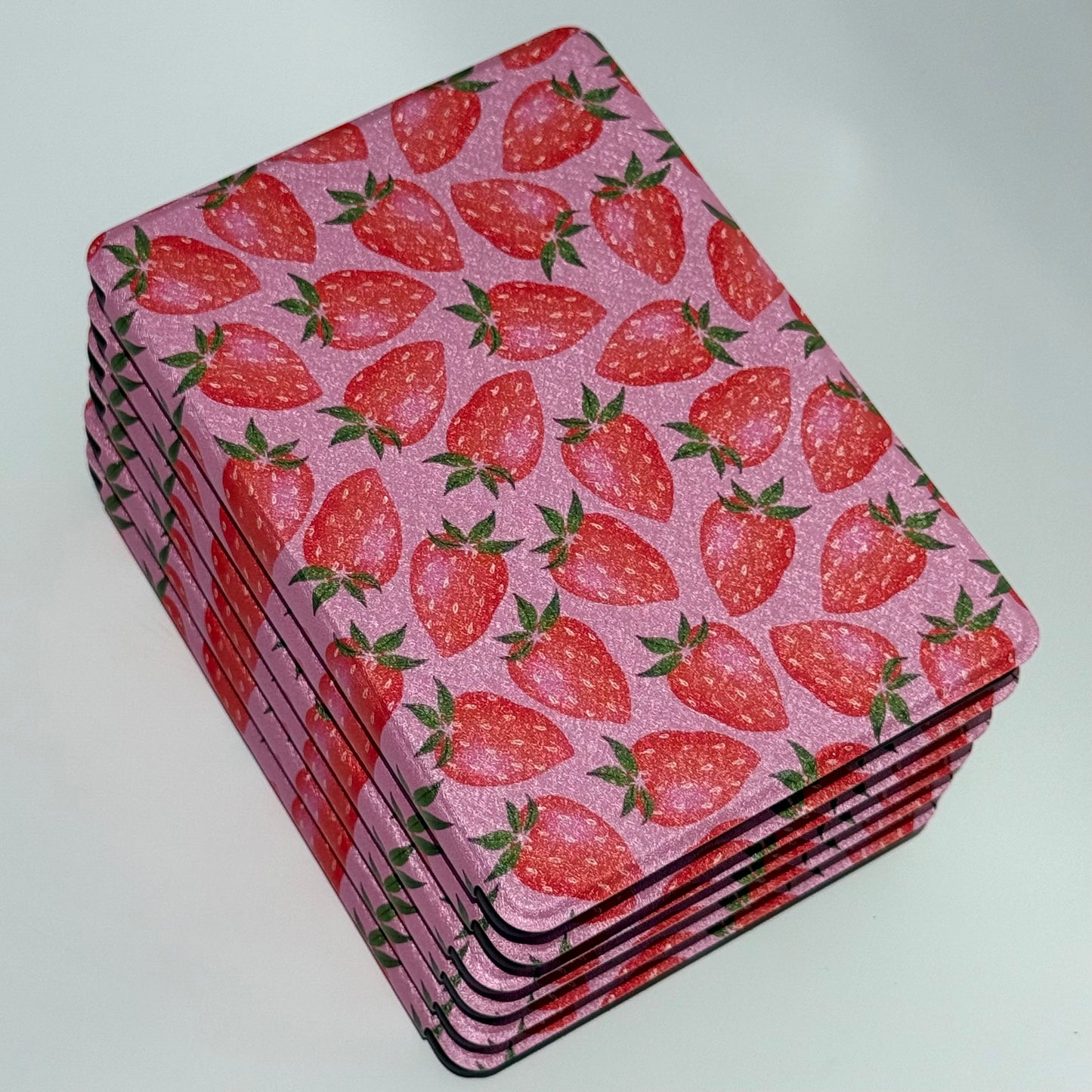 Strawberry theme kindle cover with flip front and pink design