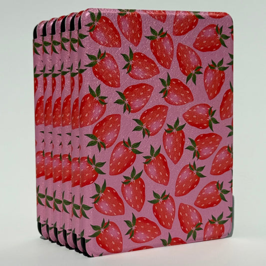 Cute strawberry kindle cover with hand strap and magnet feature