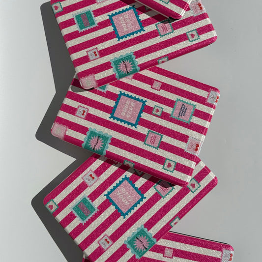 pink and white kindle case with handstrap and global shipping