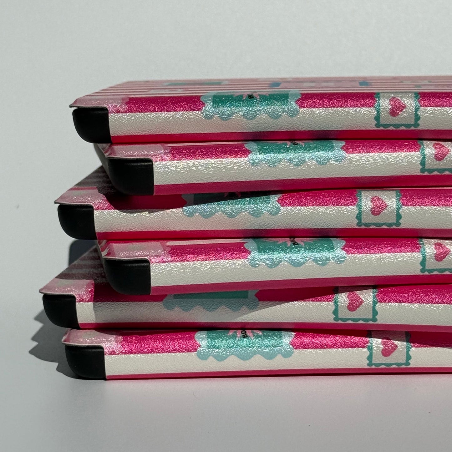 Booking Hearts pink stripe Kindle case, lightweight and durable