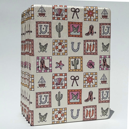 Coastal Cowgirl Kindle case with western pattern design