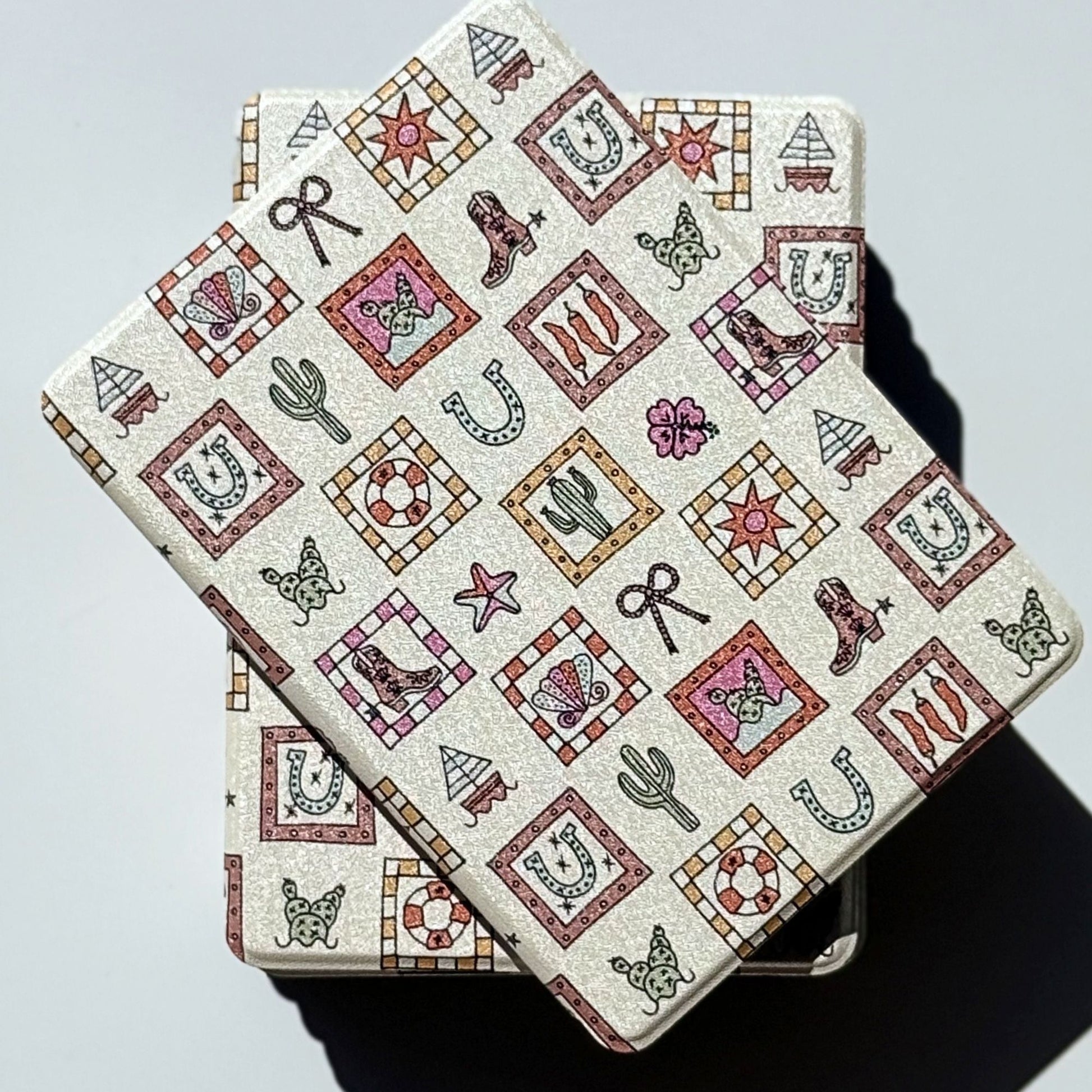 Kindle Paperwhite case with cowgirl themed pattern design