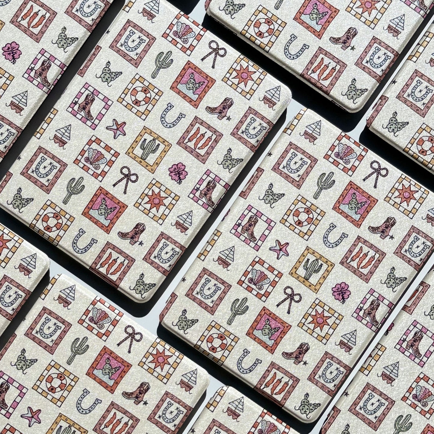 Coastal Cowgirl design Kindle case for book lovers