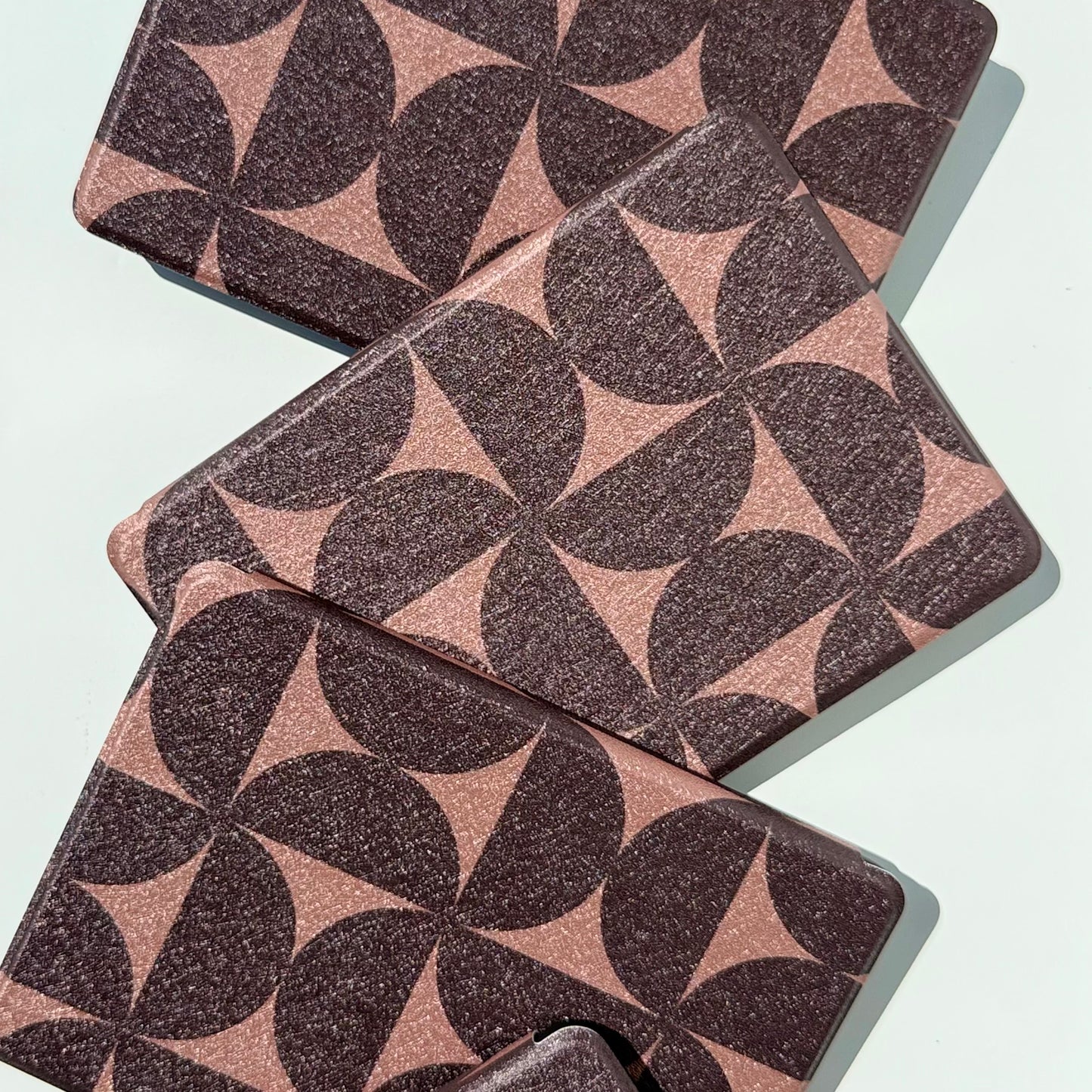 Case society Choc Chip Kindle Case - Top view of front of cases overlapping vertically