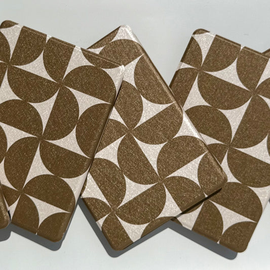 Case Society Olive Chip Kindle Case - Top view of overlapping cases horizontal