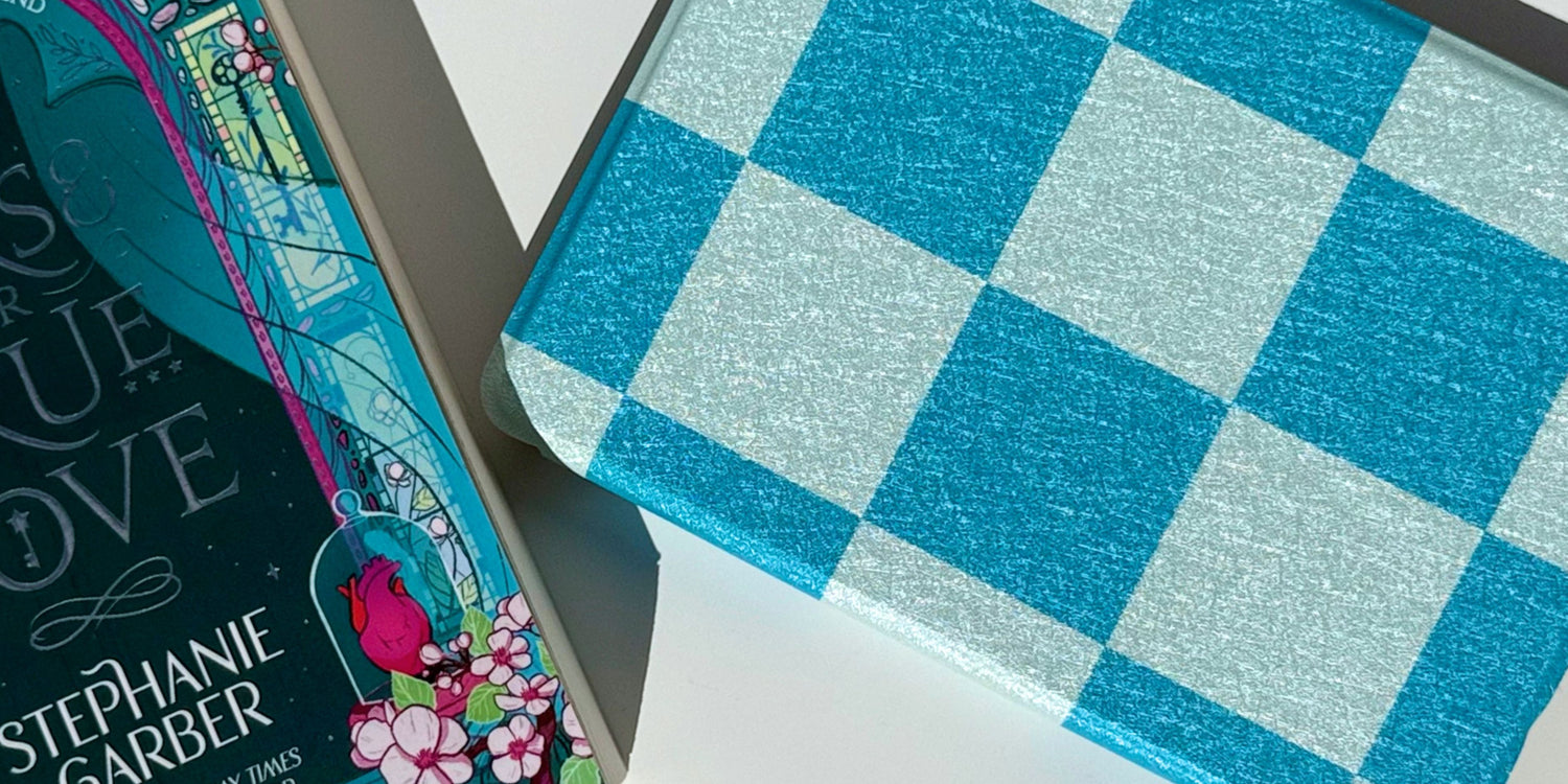 blue aesthetic kindle case with romantasy book by Case society co australia 
