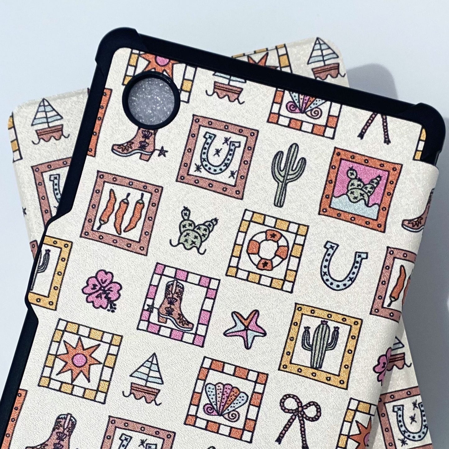 Coastal Cowgirl Kobo Clara folio case feminine western design ebook reader accessory