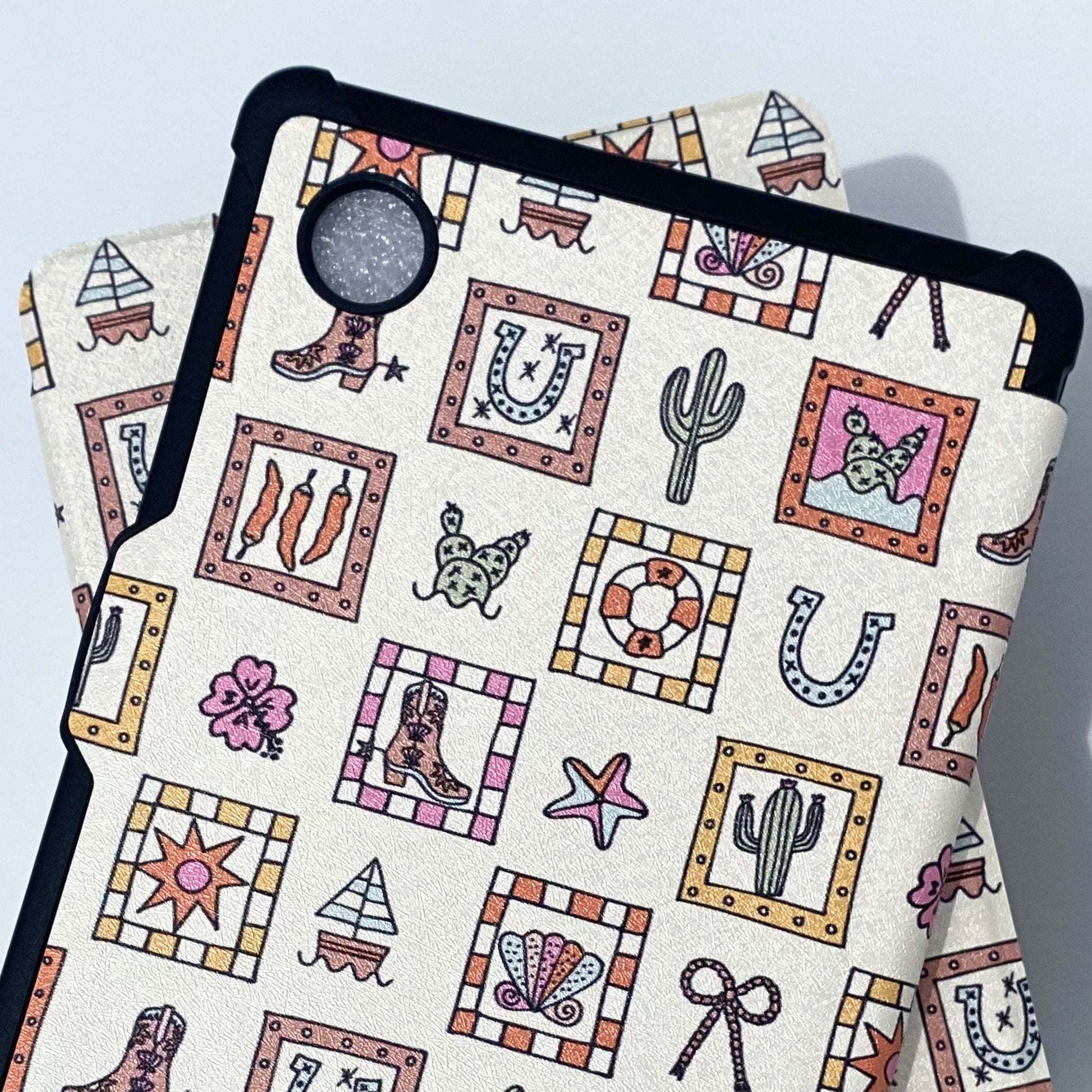 Coastal Cowgirl Kobo Clara folio case feminine western design ebook reader accessory