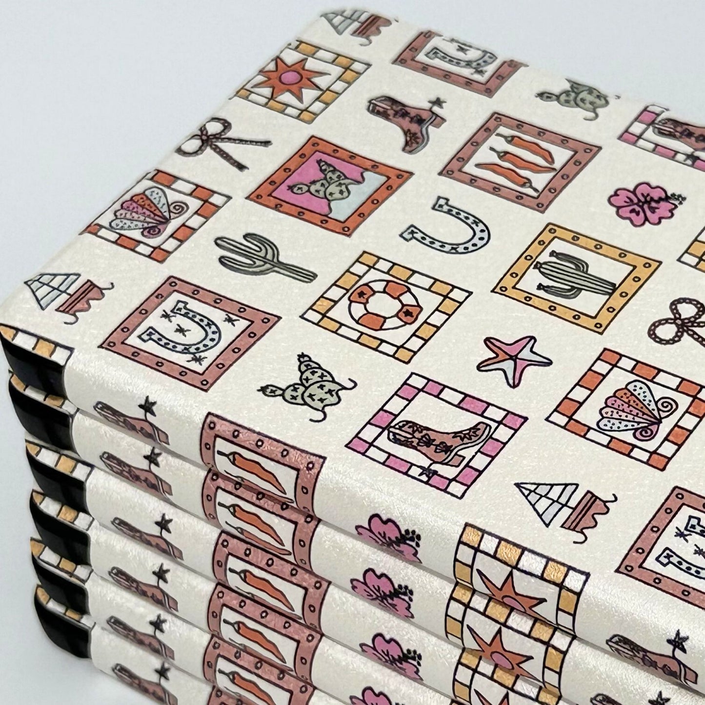 Coastal Cowgirl printed Kobo Clara case neutral cowgirl pattern ebook cover