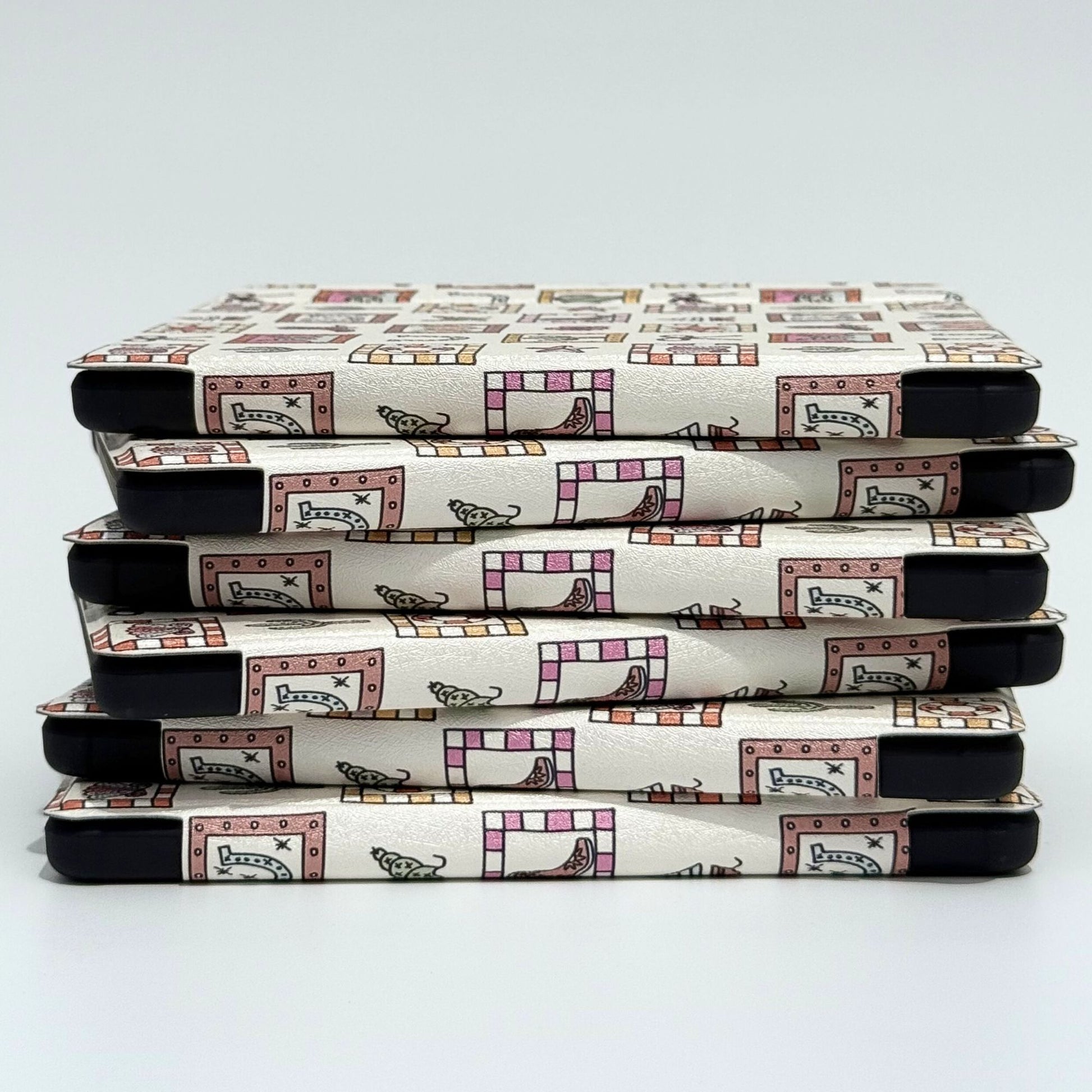 Stylish patterned Kobo Libra case cowgirl themed protective eReader folio