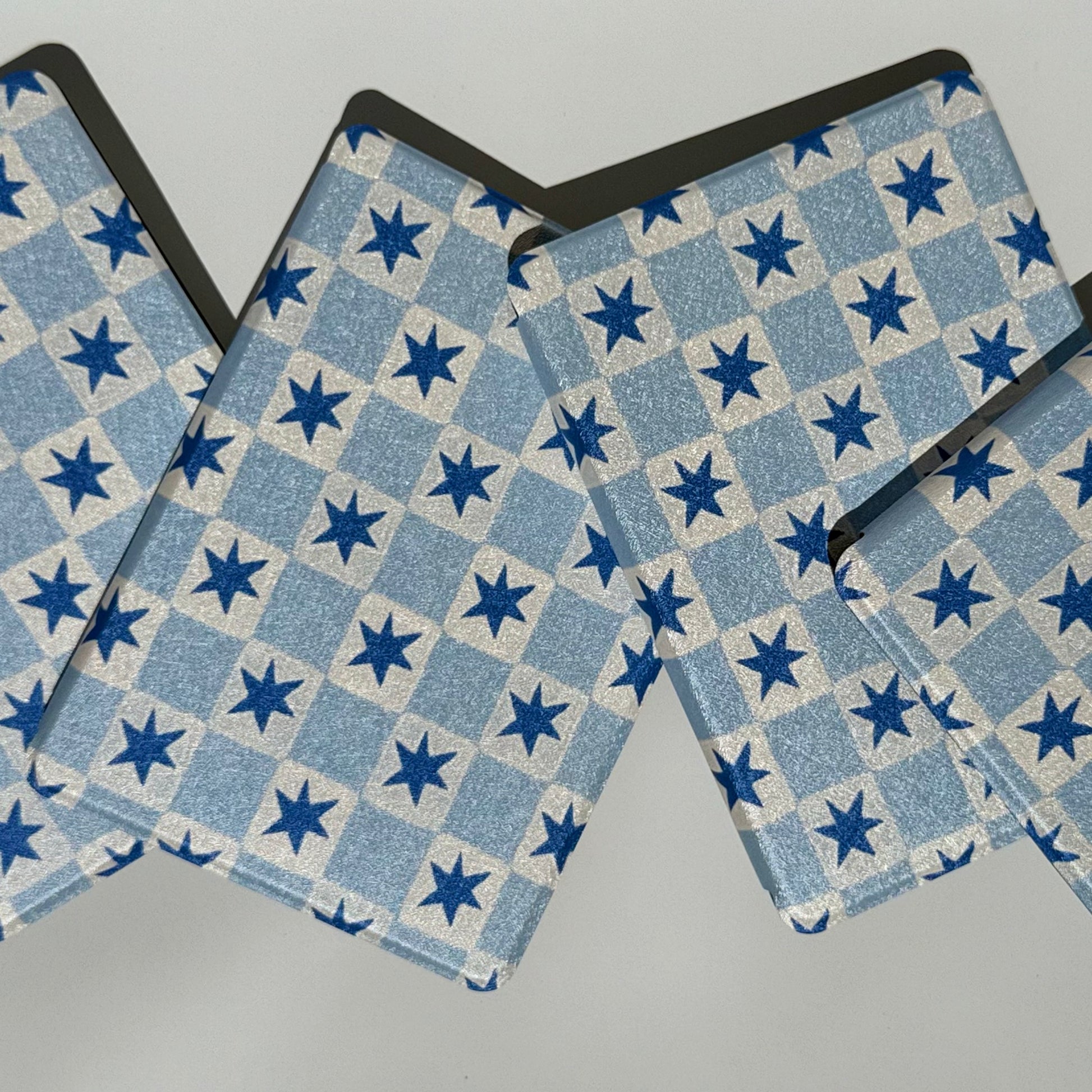 blue star kindle case on white background