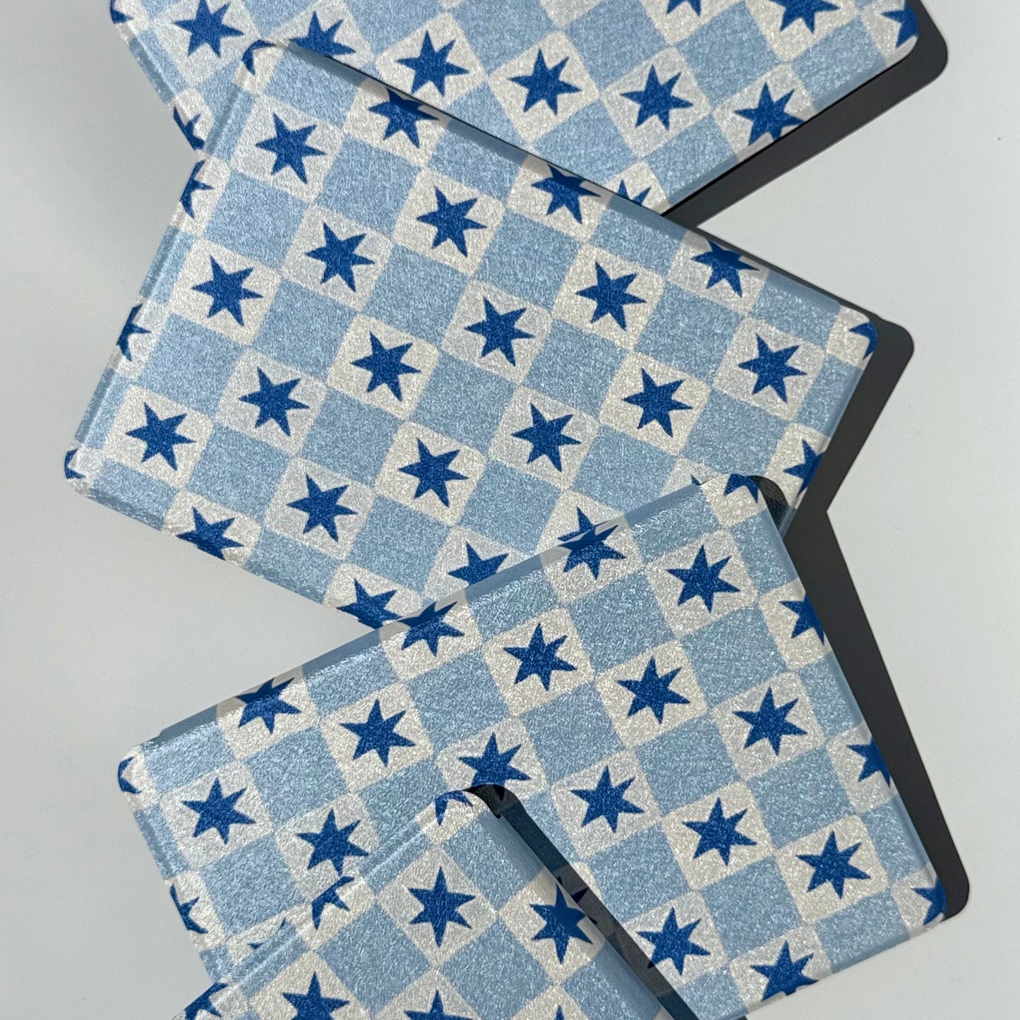 blue and white kindle cases with star pattern