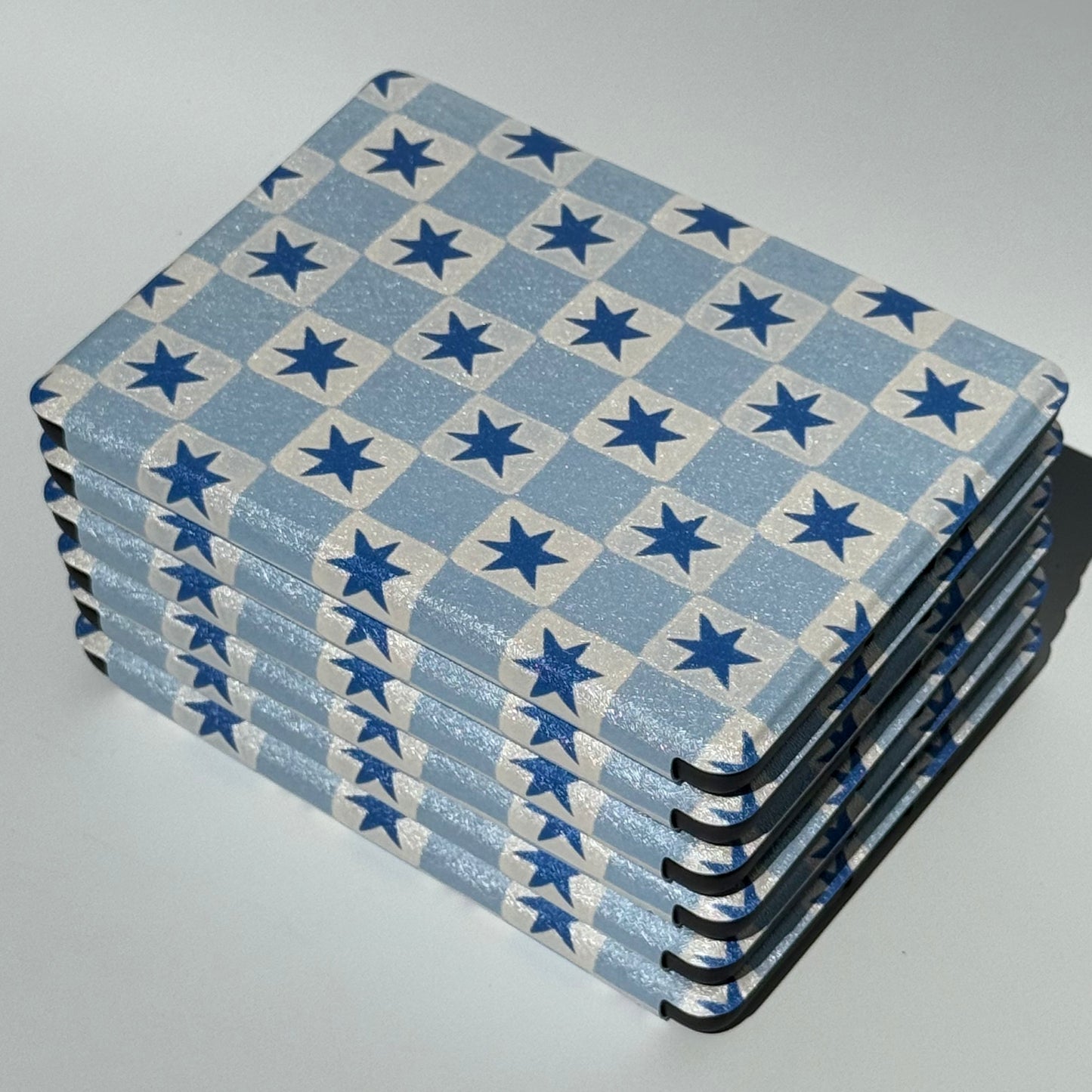 blue star pattern kindle cases with handstraps