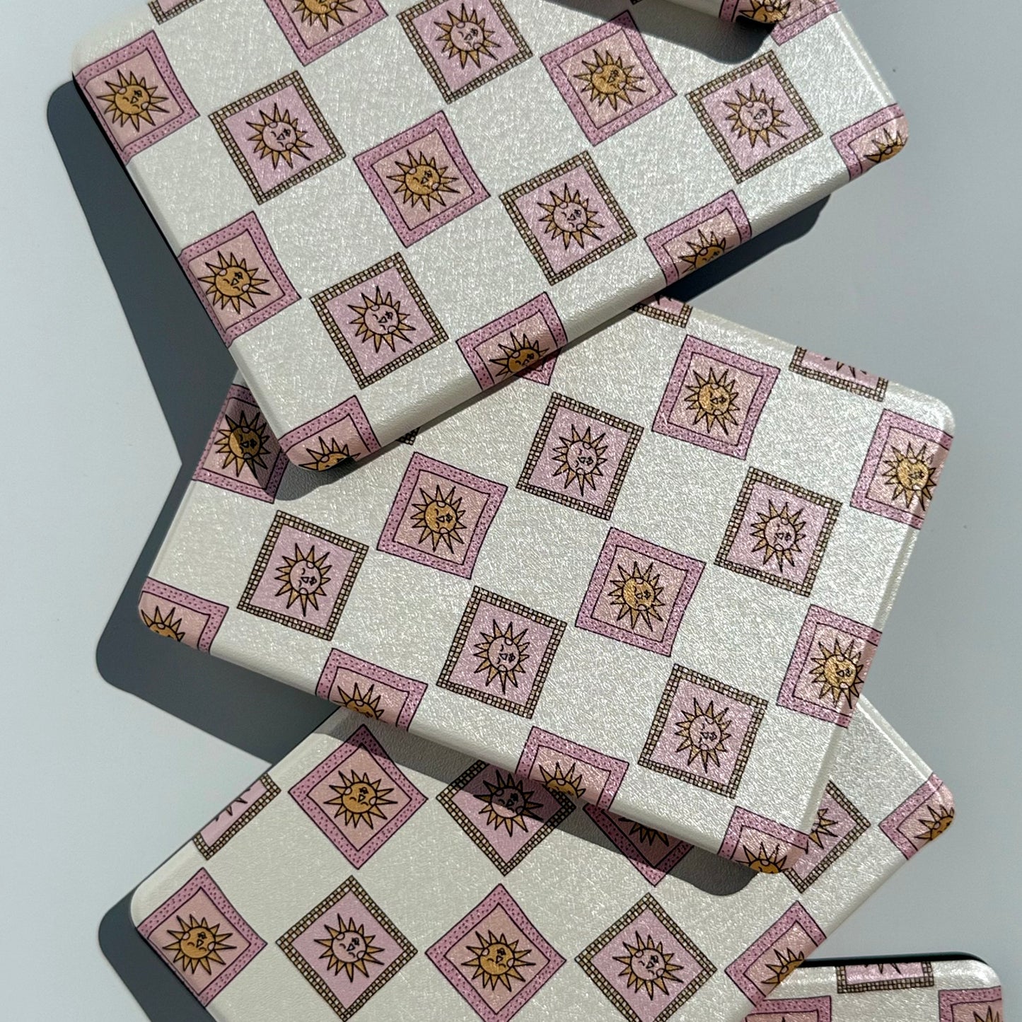 Golden Hour cute pink printed kindle case with handstrap