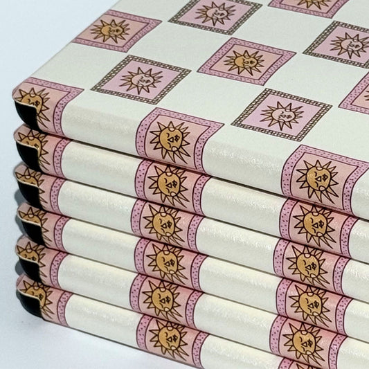 Golden Hour aesthetic Kindle case with pink sun print