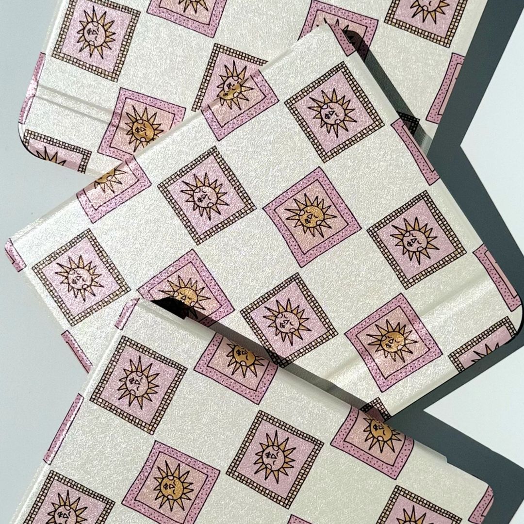 Golden Star Kobo Case with Sun pattern and handstrap for Kobo Libra