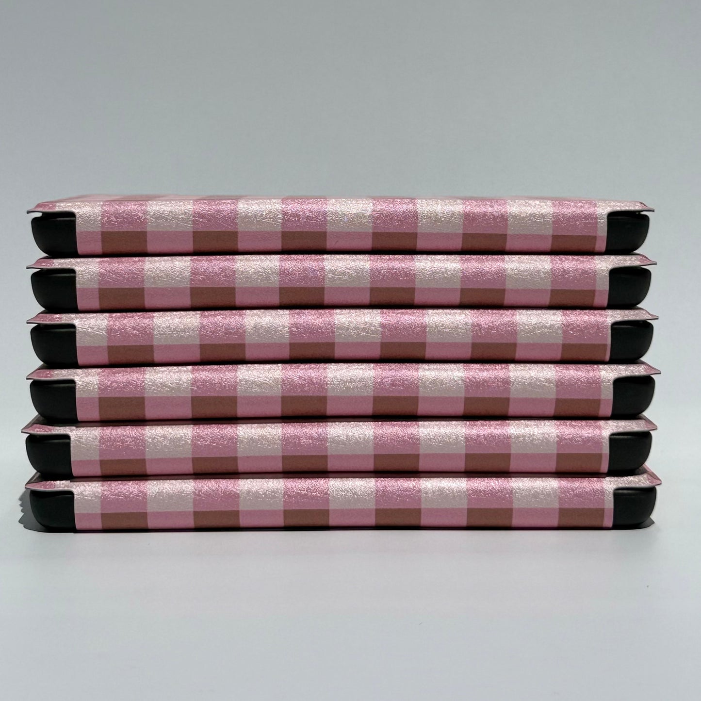 Pink kindle case with flip cover and check design for reading