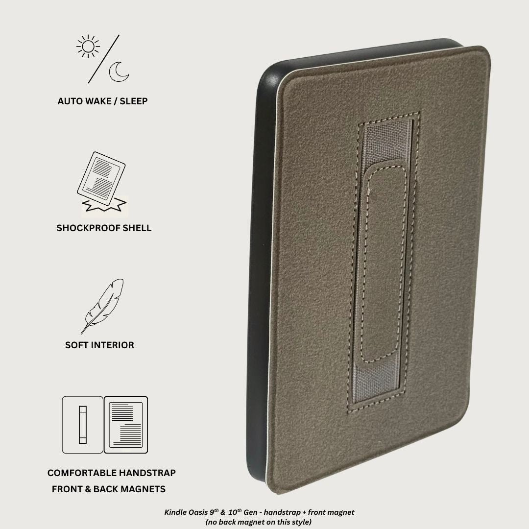 Case Society Kindle case features: auto sleep/wake, shockproof shell, soft interior, hand strap and magnets