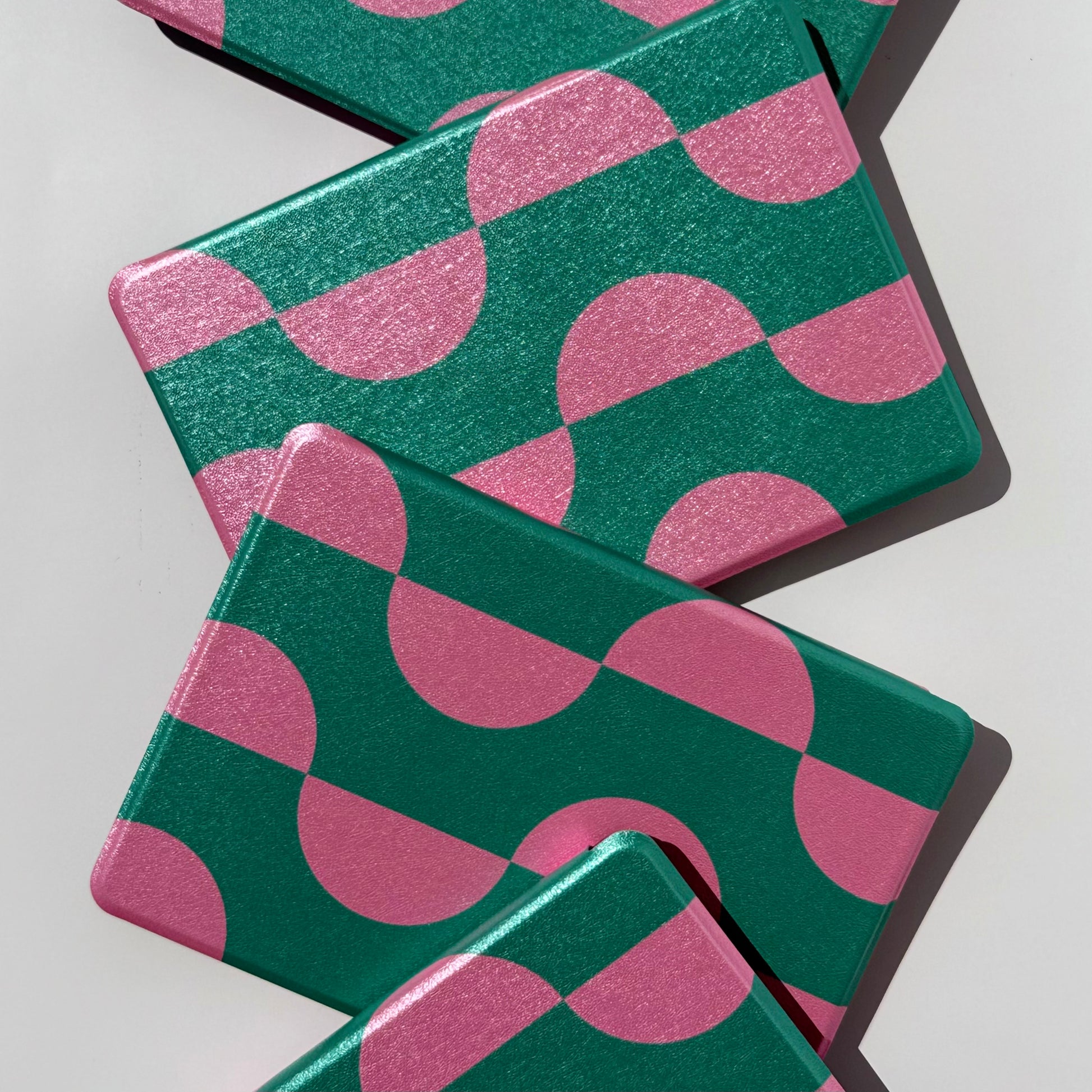 Case Society Pink and Green Kindle Case with hand strap