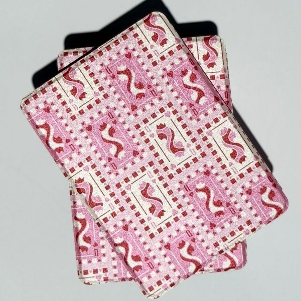 unique pink kindle case queen of hearts pattern