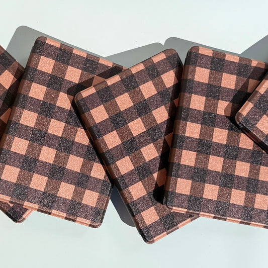 brown and tan kindle case layed out