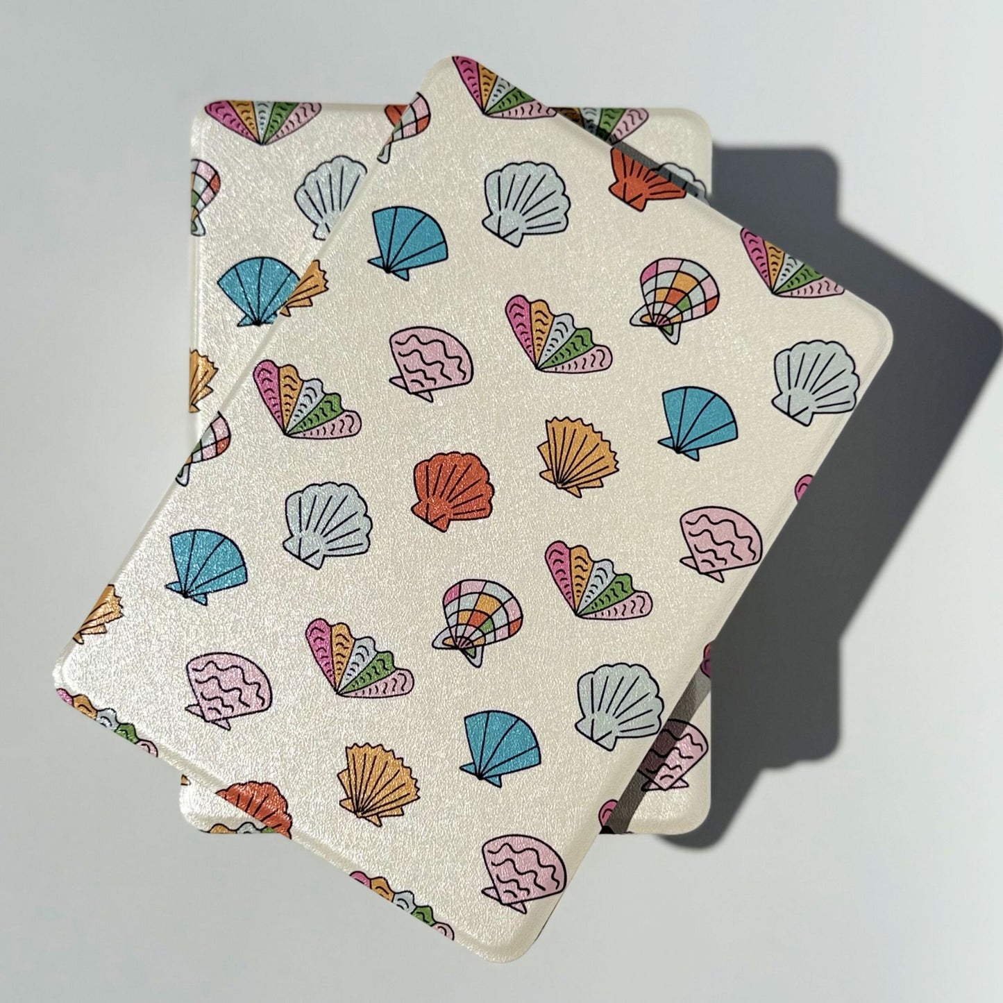 Shores Of Ophelia coastal seashell Kindle case, aesthetic beach design