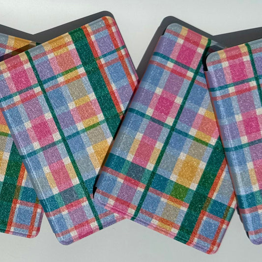 Colourful plaid kindle case for paperwhite and 12th gen