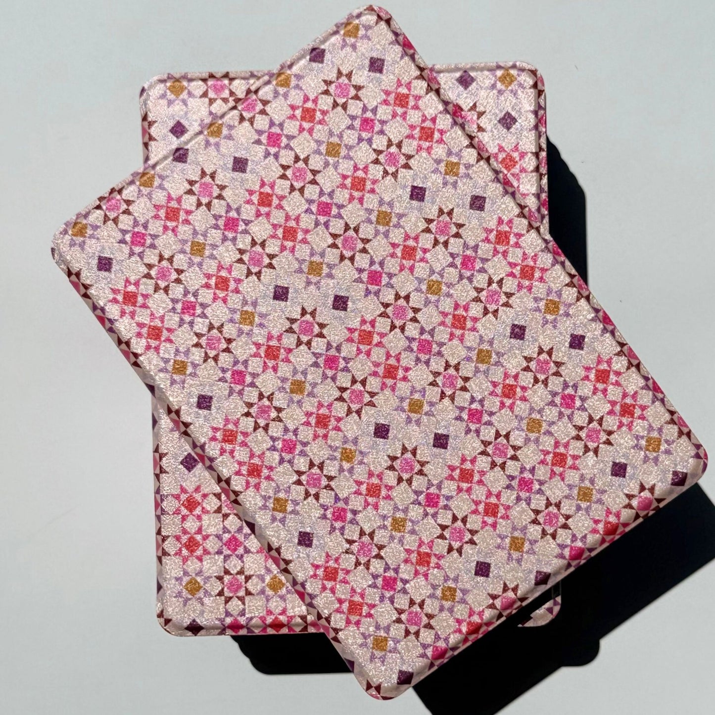 Aesthetic Story Woven Kindle case featuring textured fabric-look design
