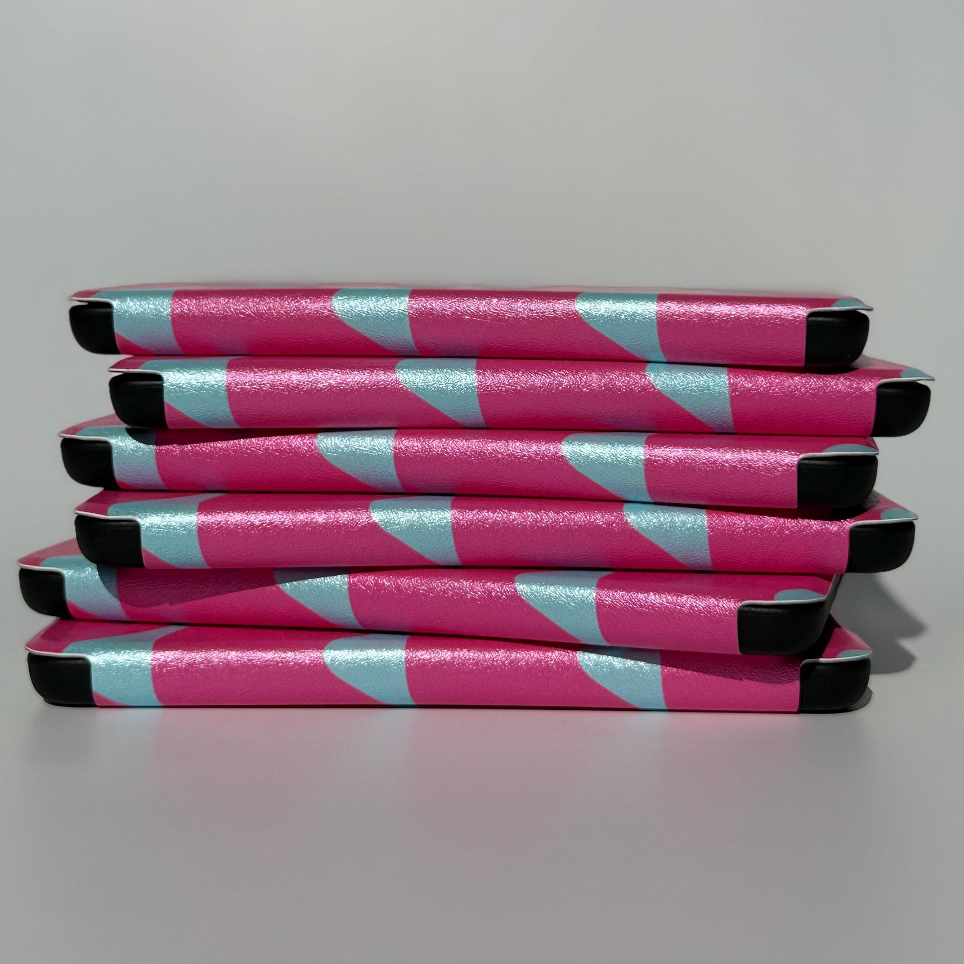 Tidal Crush pink and teal wavy Kindle case with shockproof shell
