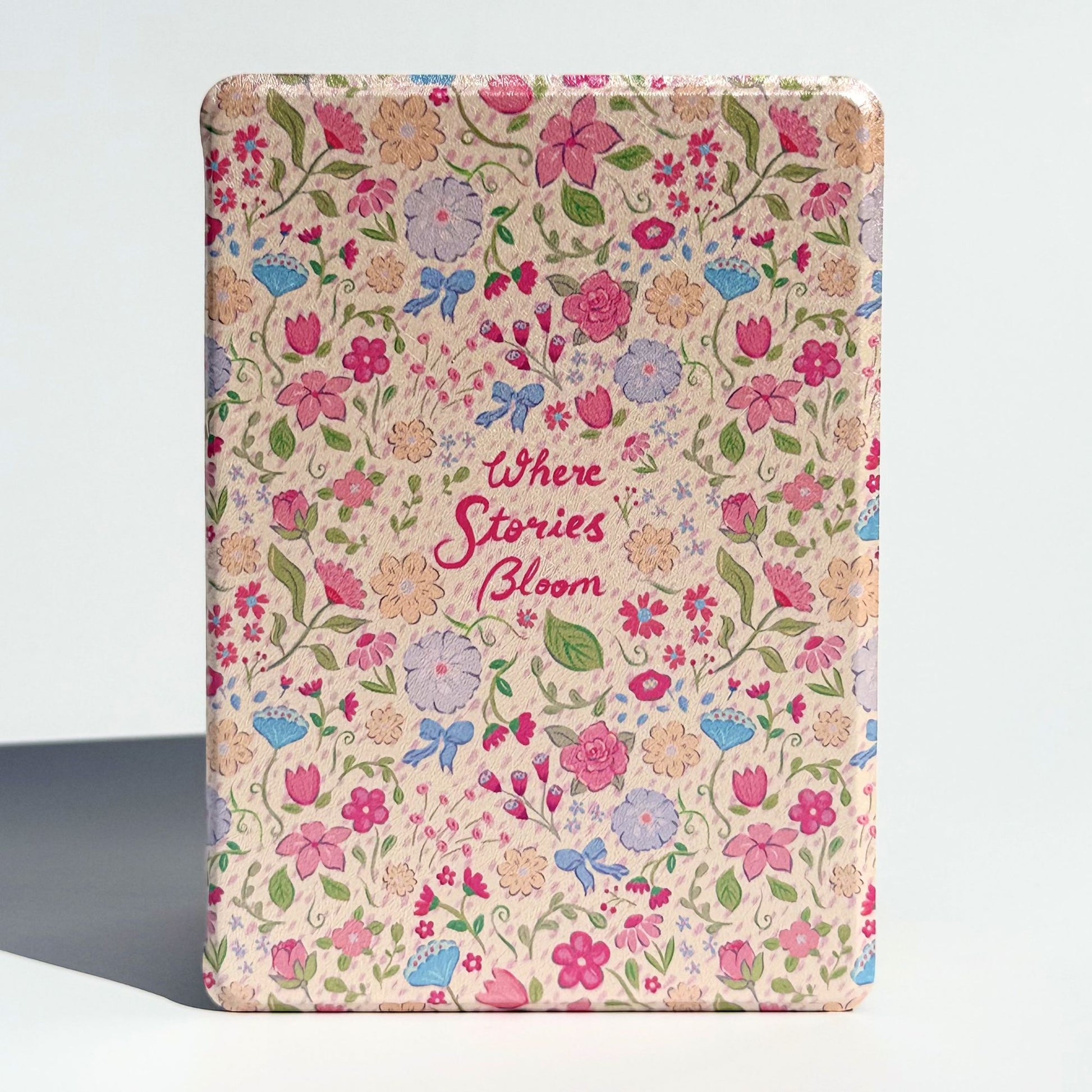 Stories Bloom Kindle case — illustrated floral cover for Kindle 11th Gen, Paperwhite and Colorsoft