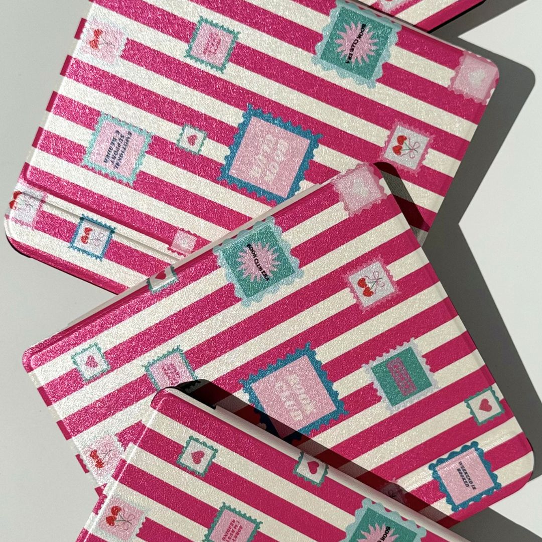 Aesthetic cute pink and blue kobo libra case in Australia